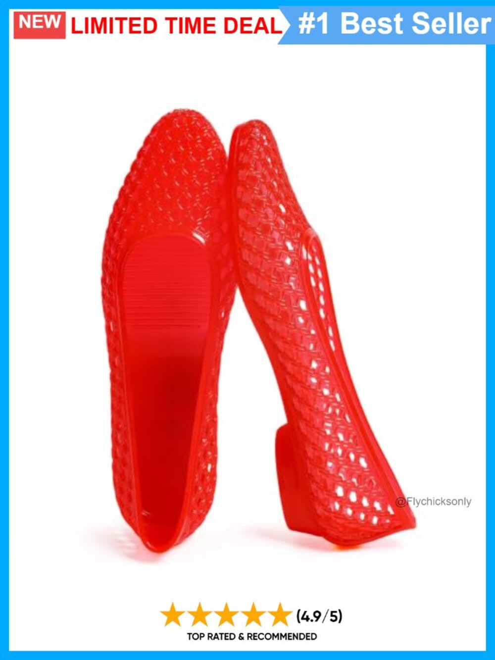 Women's PVC Jelly Mary Jane Low Heel Sandals Waterproof Slip On